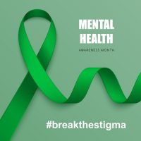 Mental Health Awareness Month Ribbon